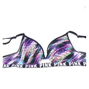 Multi colored Victoria Secret Push-Up bra